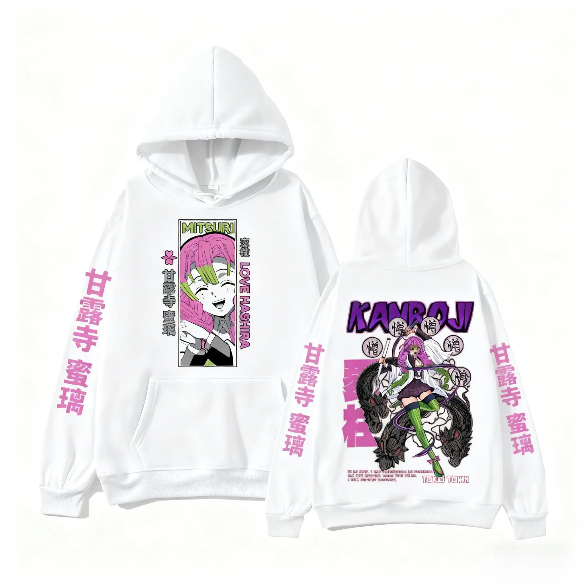 

Mitsuri Kanroji Anime Hoodie Demon Slayer Cosplay Streetwear 2026 Graphic Print Pullover Sweatshirt Men Women Long-sleeved Top