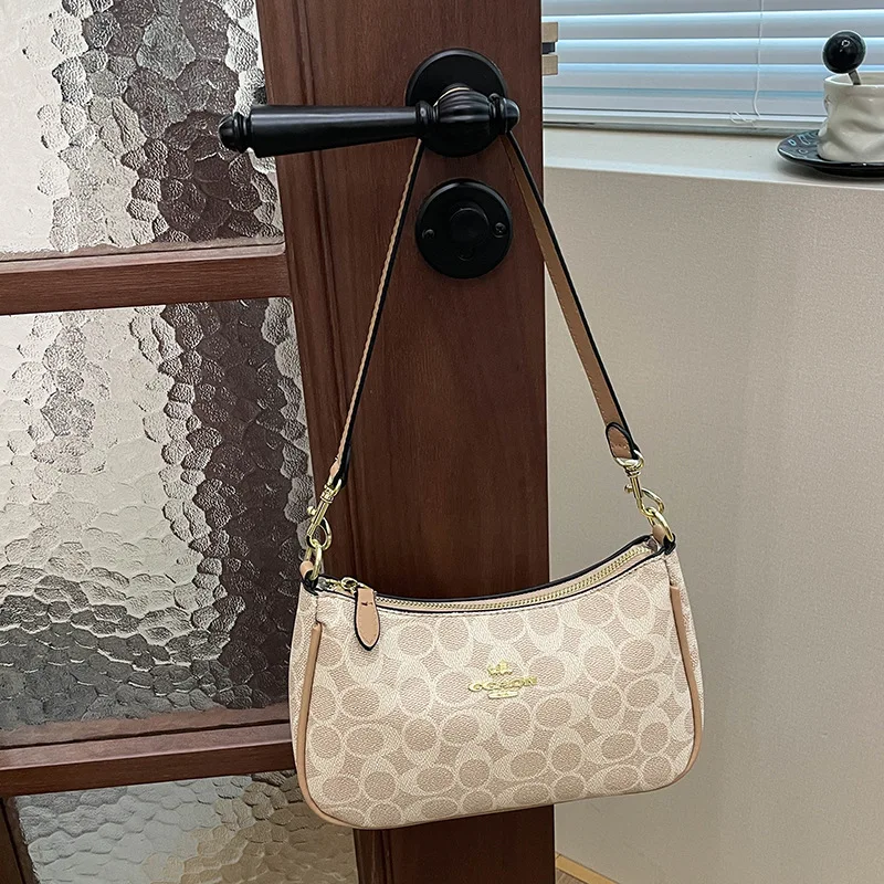 ​2025 Crescent Moon Underarm Bag for Women Vegan Leather Multi-Way Crossbody Shoulder Handbag Fashion Casual Versatile Purse​