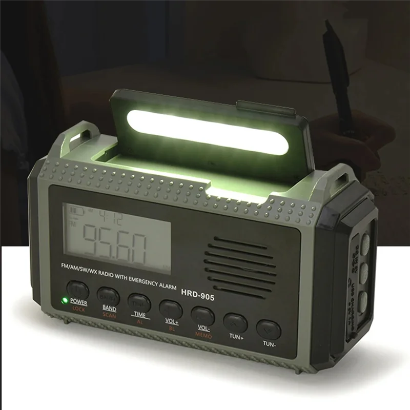

Y58A Solar Hand Crank AM FM SW NOAA Weather Radio 4 Ways Powered 10000Mah Multifunction Radio Torch SOS Alarm Power Bank