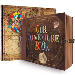 146 Page DIY Handmade Photo Album Scrapbook Our Adventure Book Retro Kraft Album Anniversary Wedding Memory Valentines Day Gift