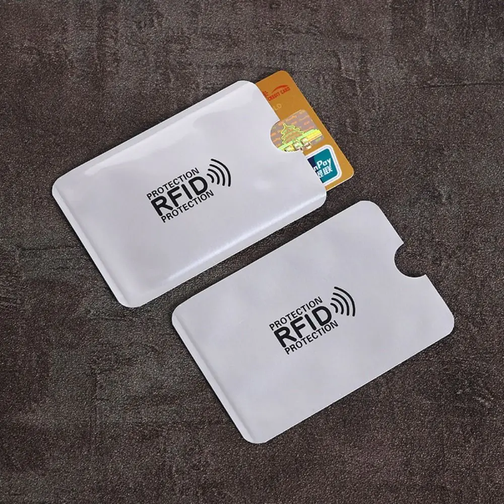 10 ชิ้น NFC Blocking Anti RFID ผู้ถือบัตรอลูมิเนียมฟอยล์ Reader ล็อค NFC Blocking Case Anti Theft Gold ID Card กล่องกลางแจ้ง