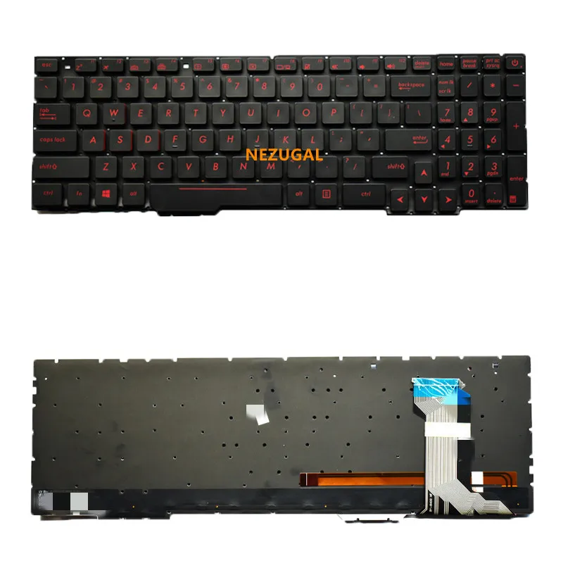 For ASUS ZX53VD FZ53VD ZX553VD FX53VD FX753VD ZX73 GL753 US Laptop Backlight Keyboard Replacement