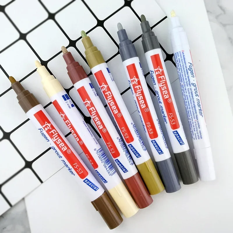 Colorful Tile Grout Pen Waterproof Tile Marker Repair Wall Pen White Grout Marker Tiles Floor Tyre Car Repair Painting Mark Pen