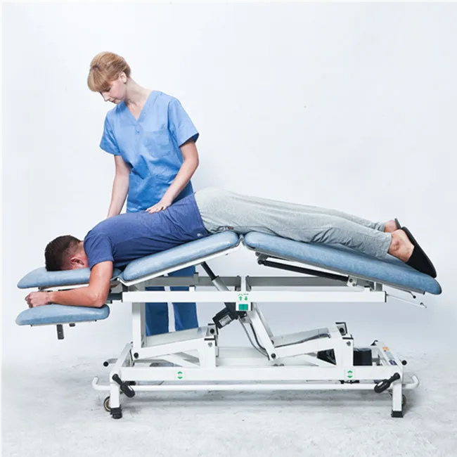 Electric 6 Sections Physiotherapy Table Chiropractic Table Examination Couch Massage Bed