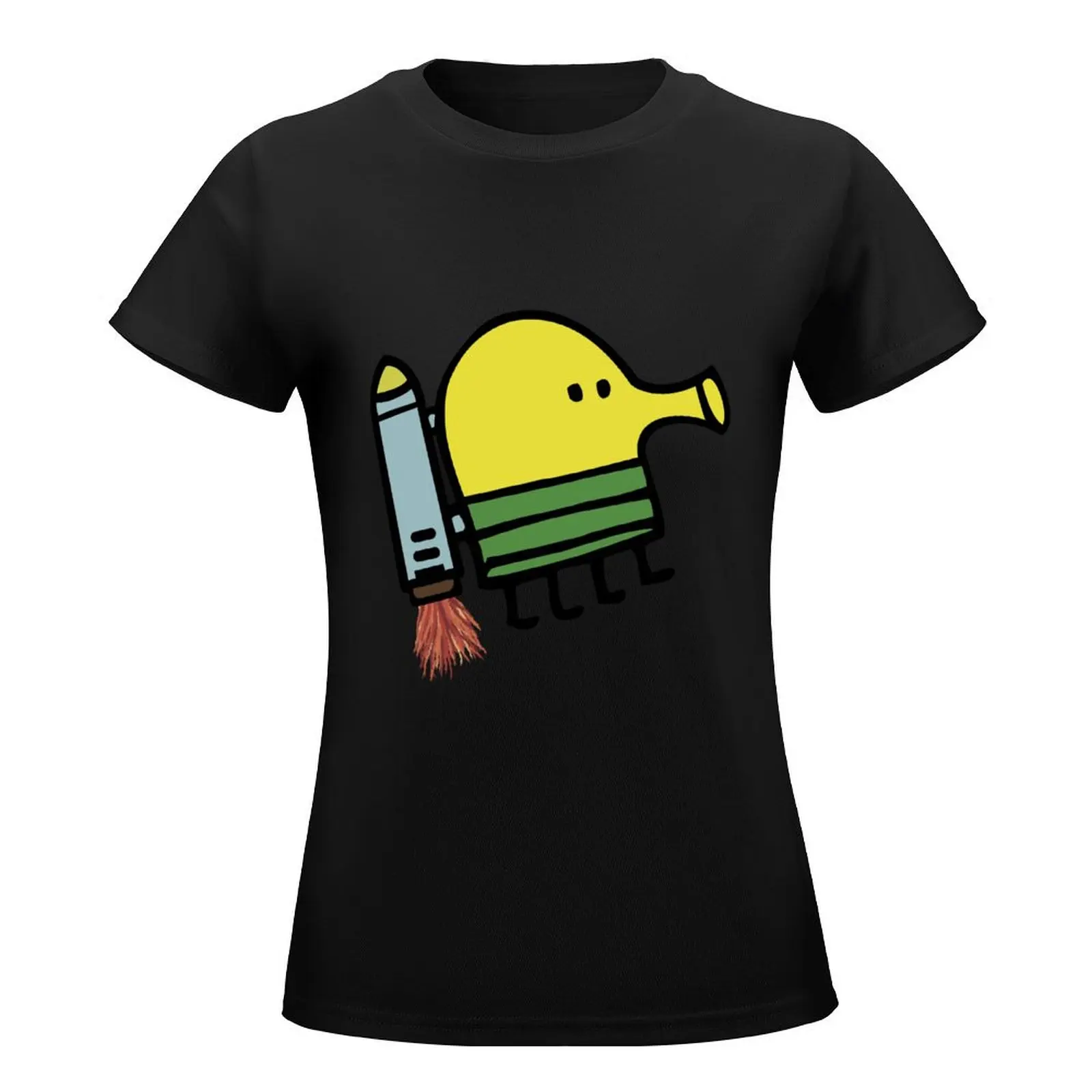 Doodle Jump Sticker T-Shirt oversized female tees plus size t shirts for Women loose fit