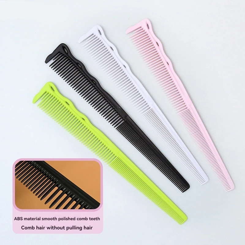 مشط بلاستيكي جديد لقص الشعر لصالونات التجميل برأس مسطح مع أداة تصفيف الشعر الاحترافية ذات الأسنان المتناثرة #4