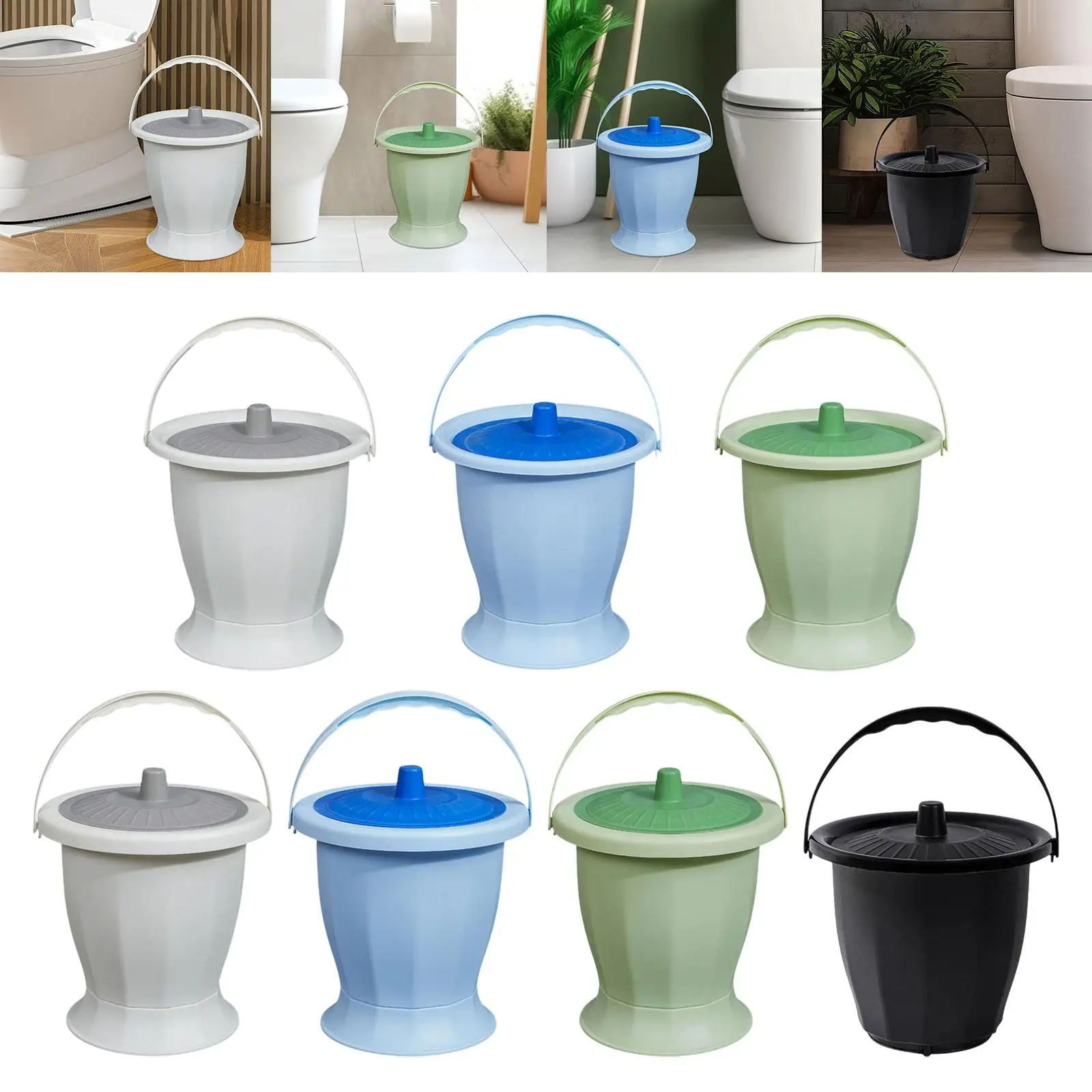 Potty Urinal Bottle with Lid Urine Bucket Urine Pots Spittoon Chamber Bucket for Elderly Female Male Child Adults Children