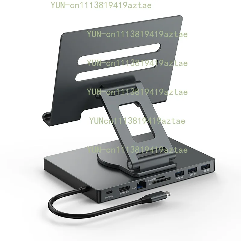 Rotating Folding Phone Tablet Docking Station Gigabit LAN USB3.0 Expansion Hub
