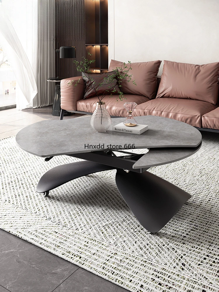 Rock Plate Lifting Coffee Table Dining Table Dual-Use Integrated Modern Small Apartment Home Multi-Functional