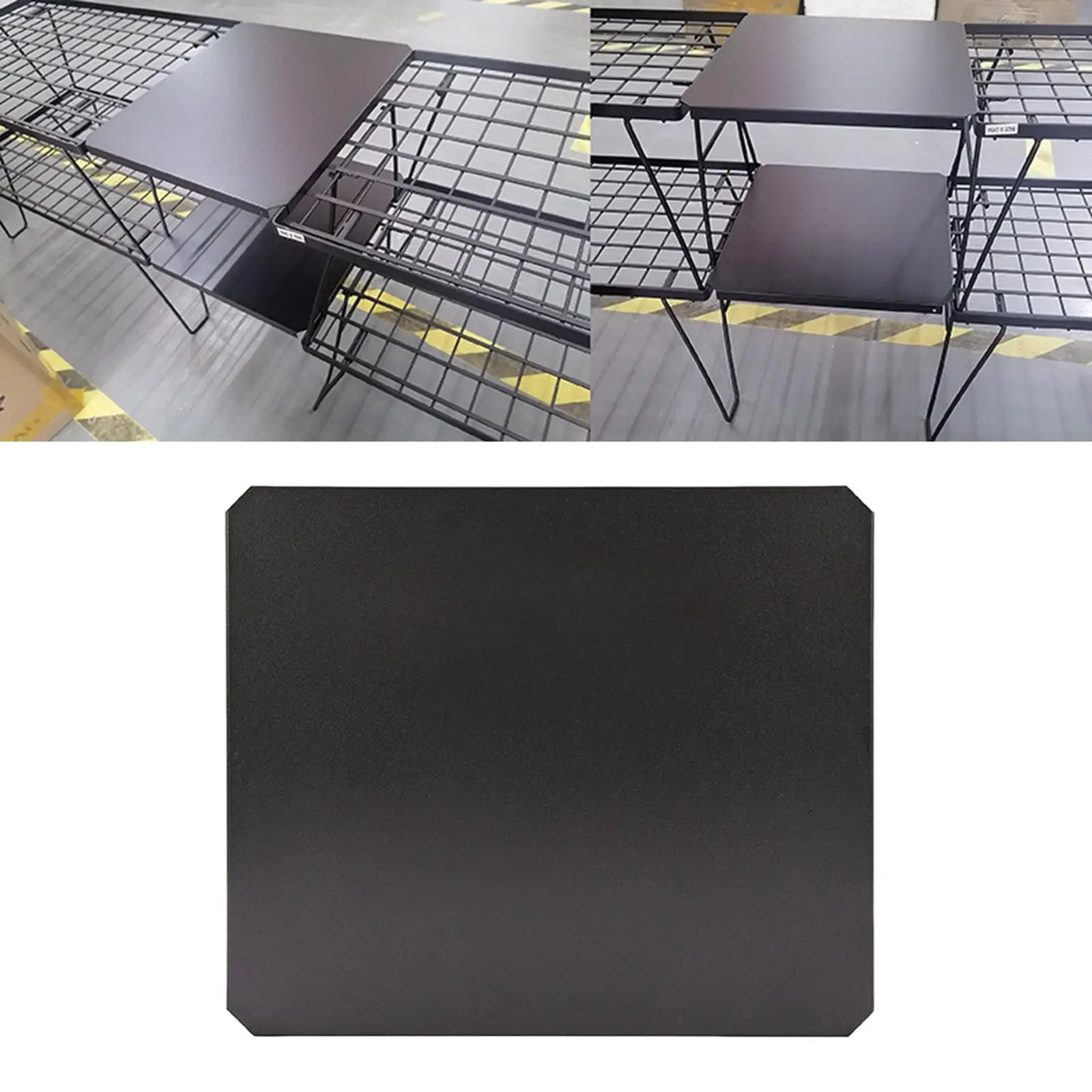 Camping Table Board Matching with Iron Mesh Sturdy Desk Outdoor Furniture for Barbecue Fishing Beach Backyard Mountaineering