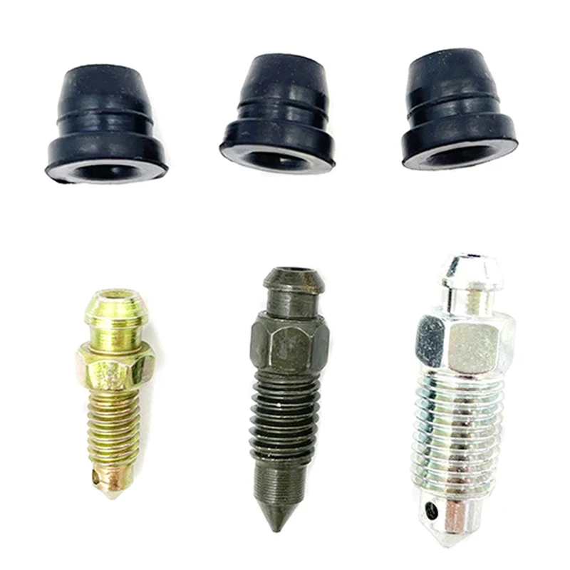 2pcs Car Accessory Auto Car Motorcycle Brake Pump Brake Caliper Bleed Exhaust Screw Nipple High Quality Dust Cap