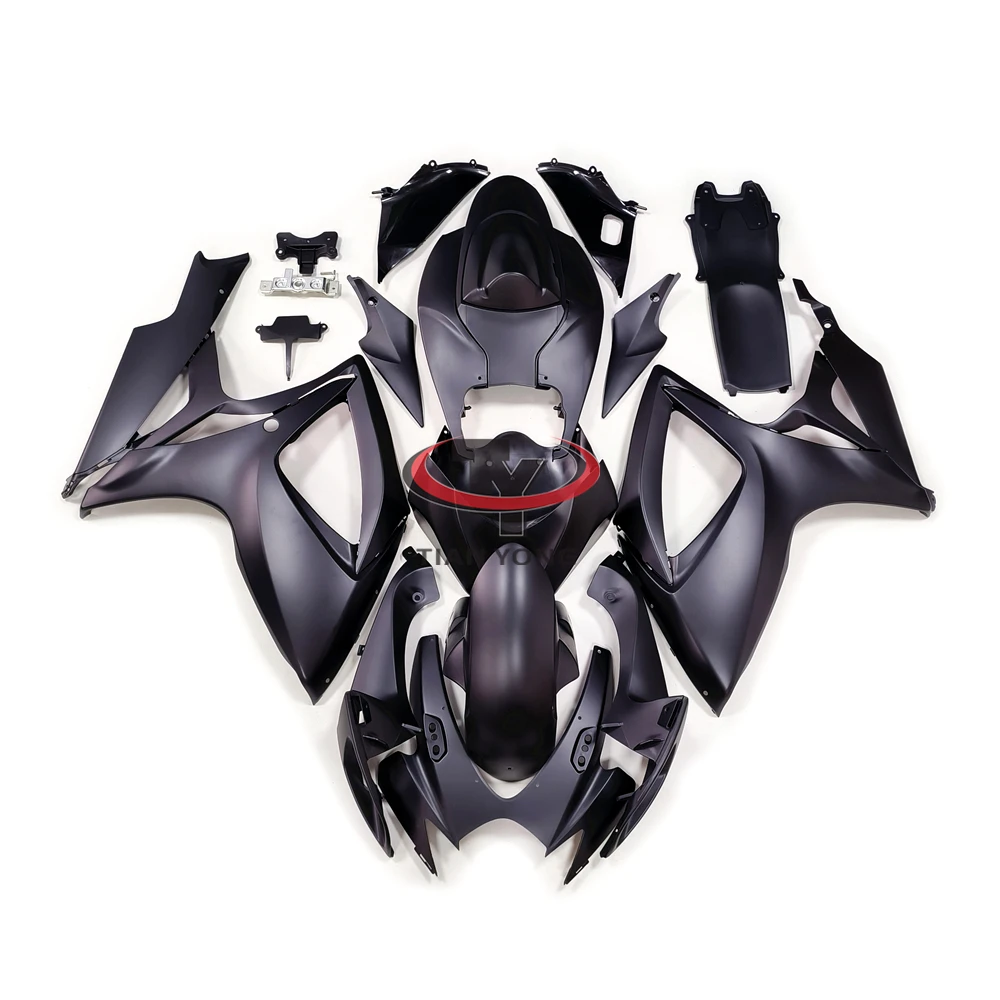 Motorcycle Bodywork Cowling Full Fairing Kit Matte black For Suzuki GSXR600 GSXR750 GSXR 600 750 GSX R K6 2006-2007