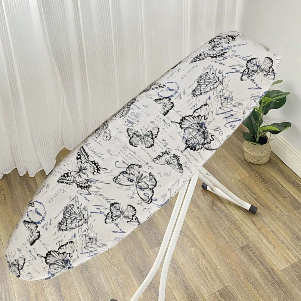 1pcs 140*50cm Ironing Board Cloth with Elastic Edge Stain Resistant Ironing Board Protector Cover Drawstring Tightening Washable