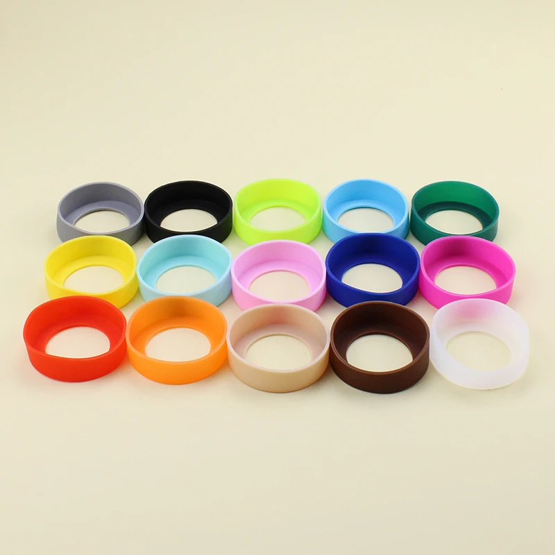 70MM Silicone Cup Bottom Cover Coaster Sleeve Water Cup Cover Anti-skid Silicone Cup Coaster Bottle Cover