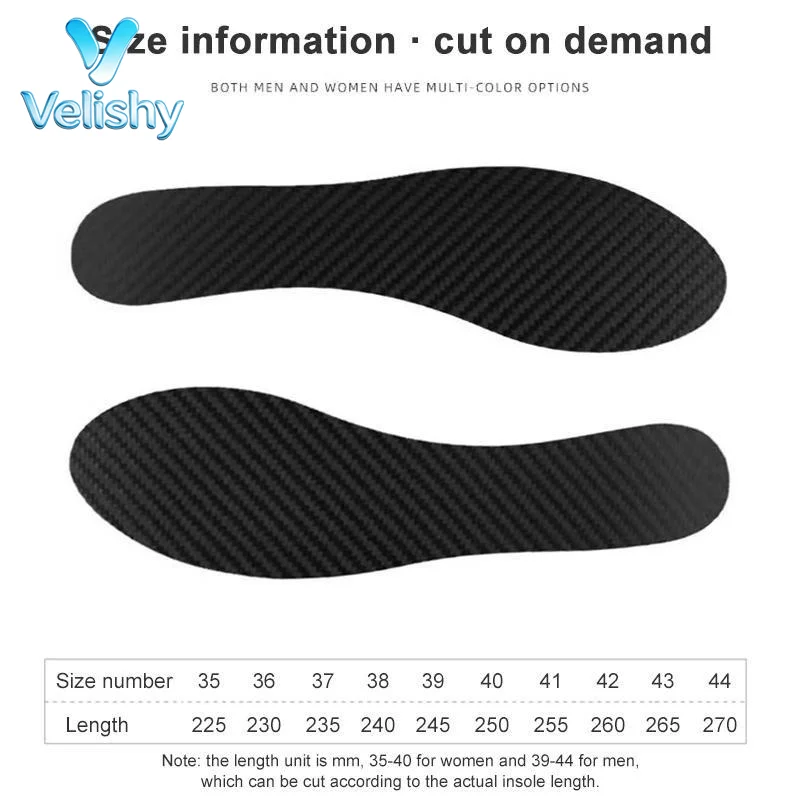 Carbon Fiber Sports Insoles Breathable Shock Absorption Shoe Pads Men Women Running Foot Support Inserts