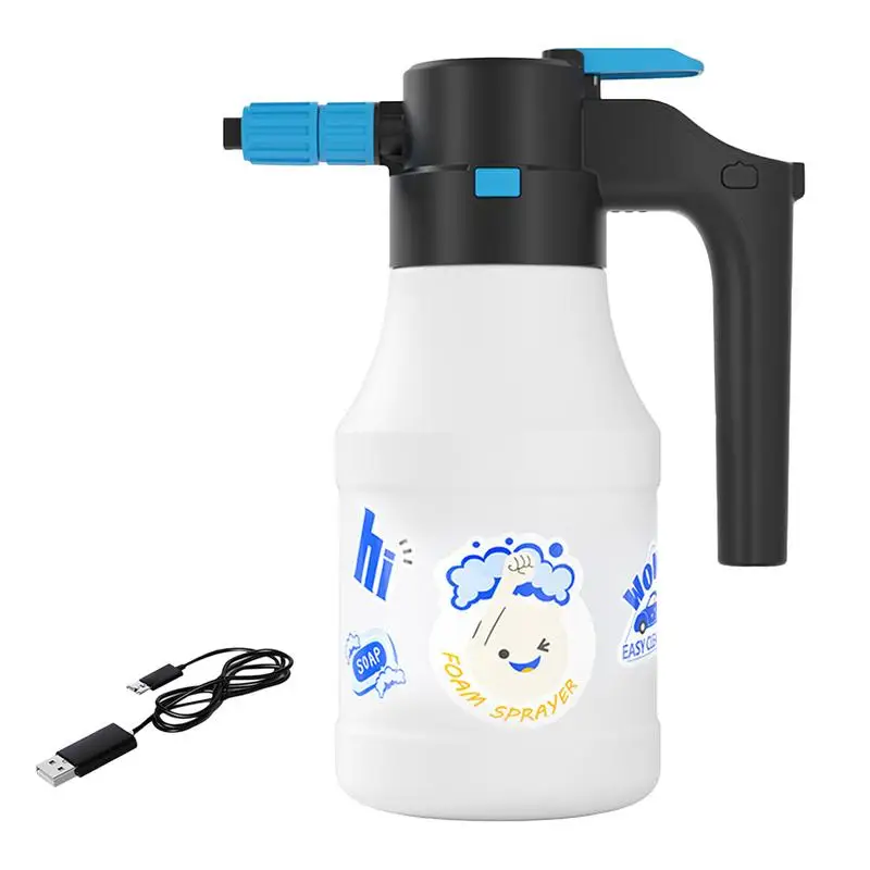 Electric Car Foam Sprayer 1.5L Electric Pump Sprayer Handheld Foam Sprayer Battery Powered Car Washing Accessories For Home