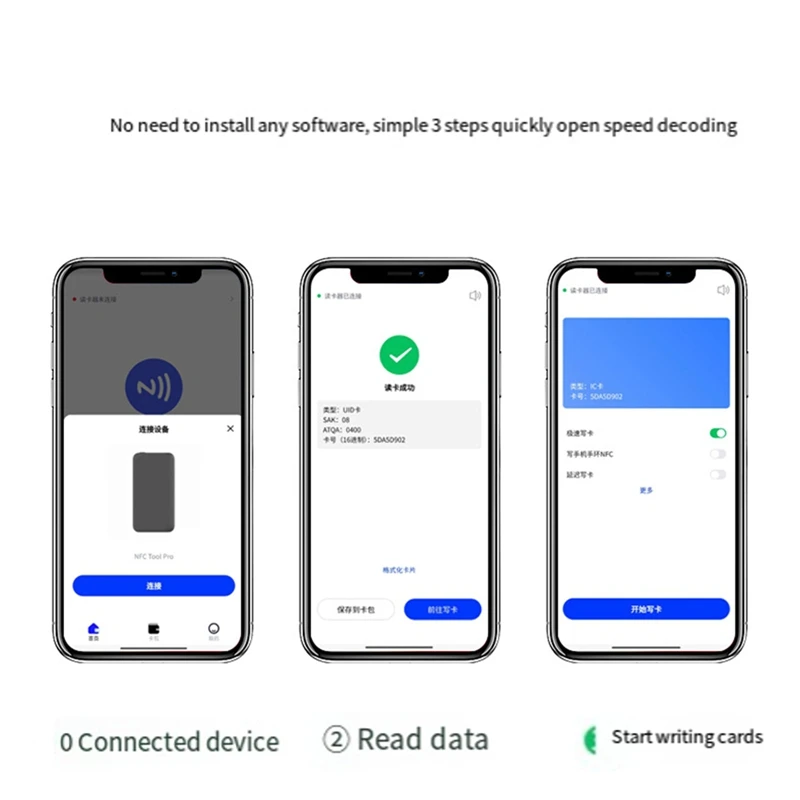 FULL-Bluetooth NFC Reader IC/ID Card Reader. Leak Proof. Access Control Elevator Card, Bluetooth 3