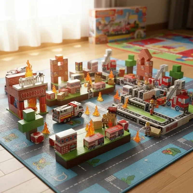 100 pièces blocs magnétiques construction gratuite grand public ville 3D bricolage décor tige cadeau éducatif cadeau de vacances boîte exquise