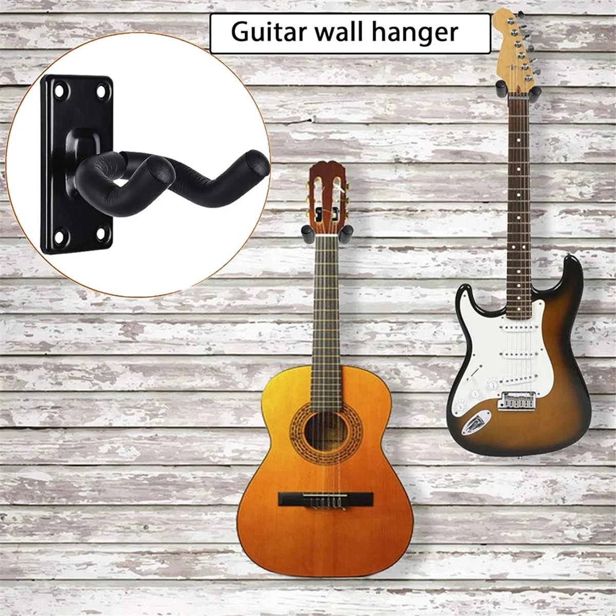 

Guitar Wall Mount Wall Hook Musical Instrument Display Hook for Acoustic, Electric Guitar, Banjo, Bass, UkuleleHUG