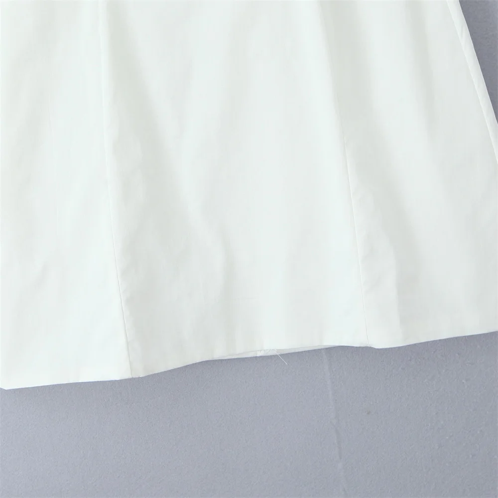 Autunno nuovo stile moda donna un colletto tinta unita gonna corta francese dimagrante e abito corto senza spalline