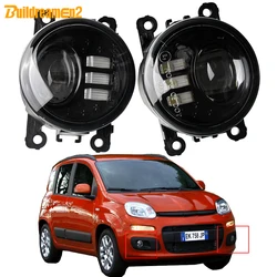 2 Pcs LED Lens Fog Light 30W H11 Car Left + Right Fog Lamp Assembly 3000LM 12V For Fiat Panda (312_, 519_) 2012-2022