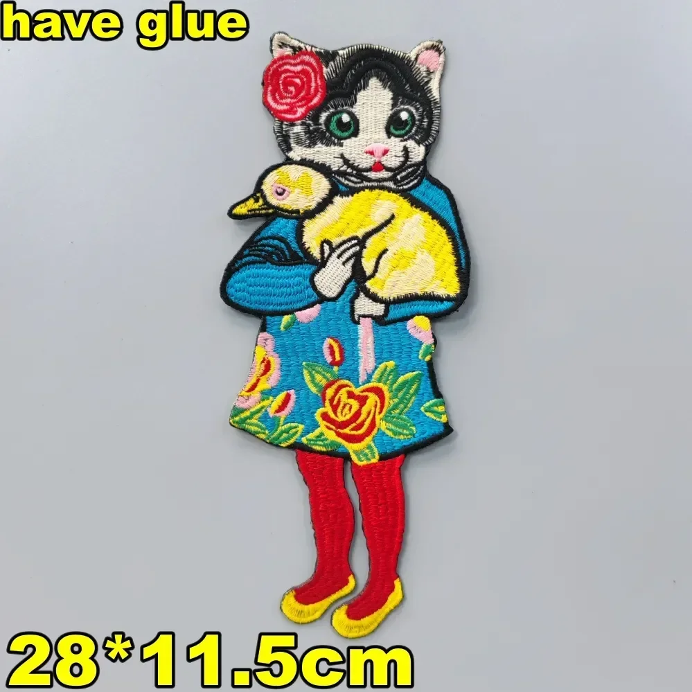 Embroidery Cat Patch Animal Cartoon Towel Patches,chenille Bears Badges,cats Appliques for Clothing WF22814