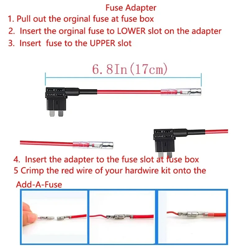 Für 70mai Hardwire Kit Up03 nur Typ-C-Port für 70mai a810 x200 Omni M500 24h Park monitor Stromleitung