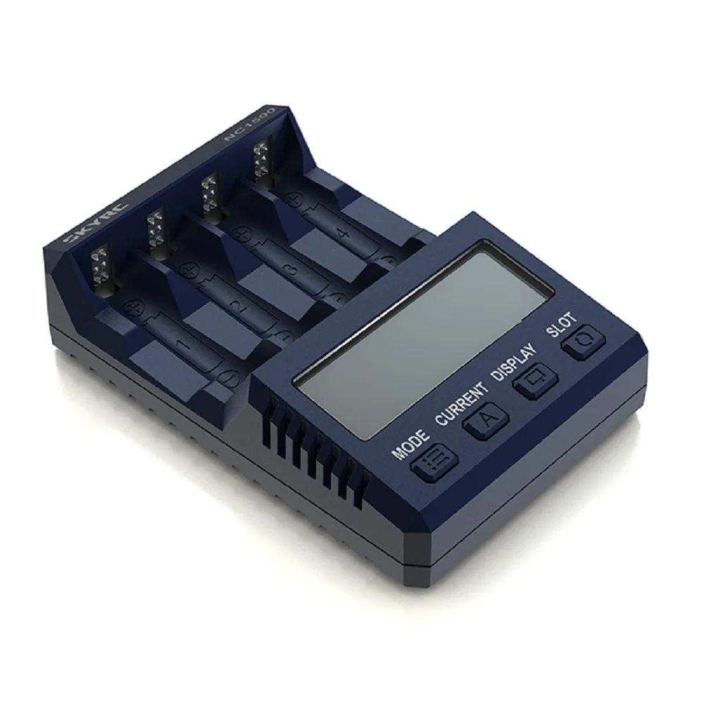 New SKYRC NC1500 5V 2.1A 4 Slots LCD AA AAA Battery Charger & Analyzer NiMH Discharger NC 1500 Original Parts