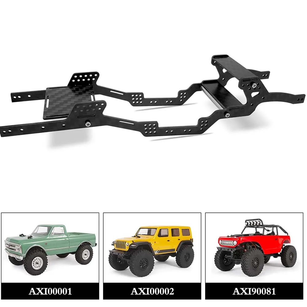 Carbon Fiber Angled Skid Chassis Kit Angled Skid LCG Chassis Kit für Axial SCX24 Deadbolt JLU C10 Bronco Upgrade Teil