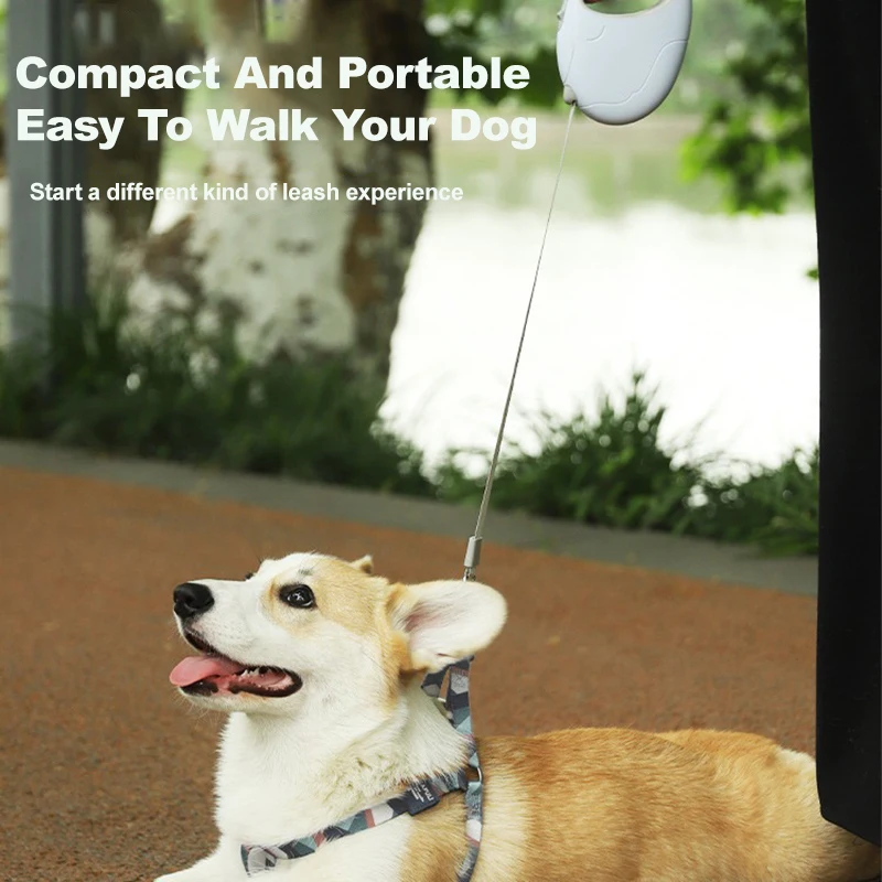 

3m 5m Dog Leash Cover (Retractable Roulette Collar) For Small Dogs Automatic Retractable Leash Running