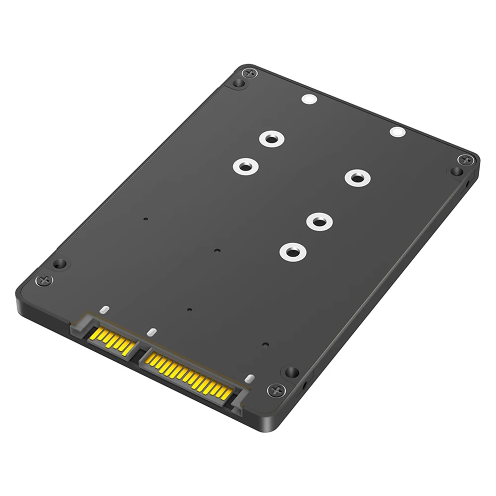 Dual B+M Key M.2 NGFF SSD To 2.5 SATA III Adapter M2 NGFF To SATA Adapter Card 6Gbps SSD Case Driver-free with Plastic Enclosure