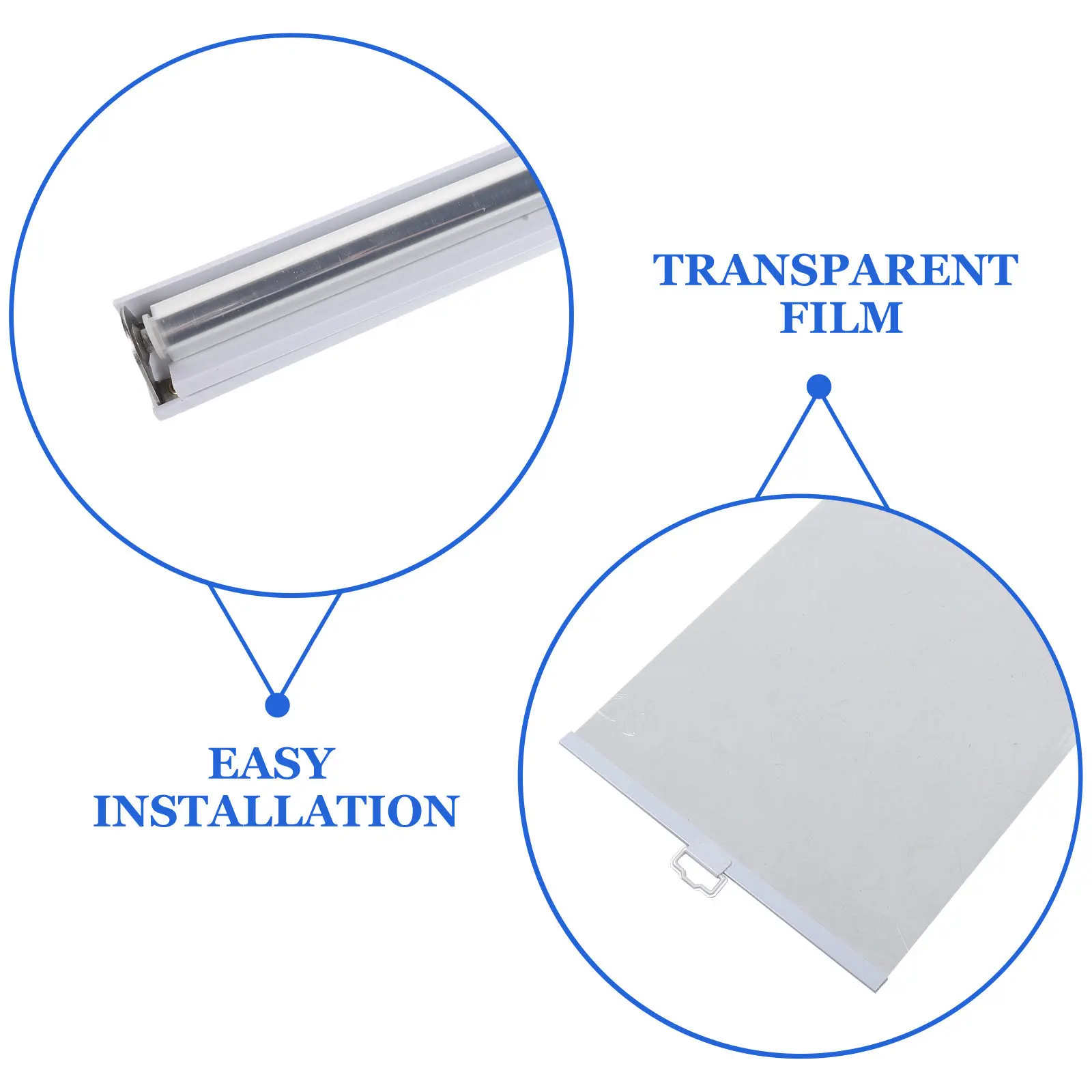 Transparent Display Cooler Curtain Heavy Duty PVC Food Safe Commercial Roll-Up Fridge Curtain Dustproof Temperature Control 50Cm