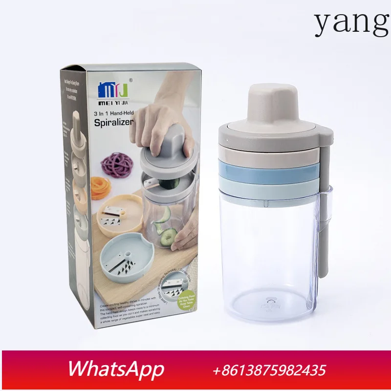 

LMM household multi-functional vegetable and fruit rotary grater cucumber radish shredding and slicing tool