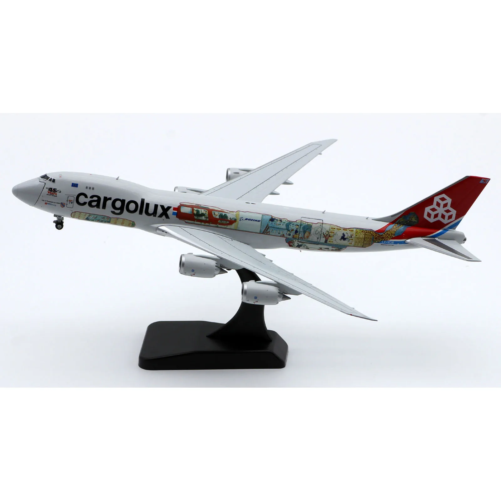 XX4709C Alloy Collectible Plane Gift JC Wings 1:400 Cargolux Interactive Series Boeing B747-8F Diecast Aircraft Jet Model LX-VCM