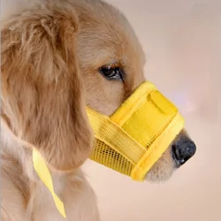 Mascarilla ajustable para perro, bozales de malla transpirable, bozal para la boca, antiladridos, mordedura, 1 unidad