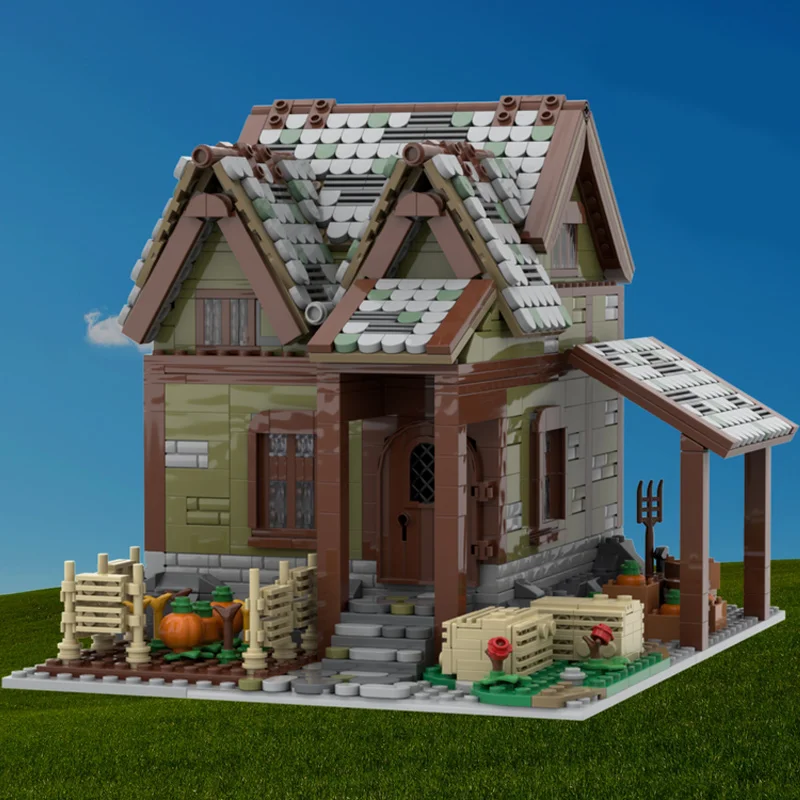 1681PCS MOC บ้านชาวนาชนบทชนบทพรีเมี่ยมคอทเทจ DIY ชุดอาคารบล็อกของเล่นวันเกิดของขวัญ