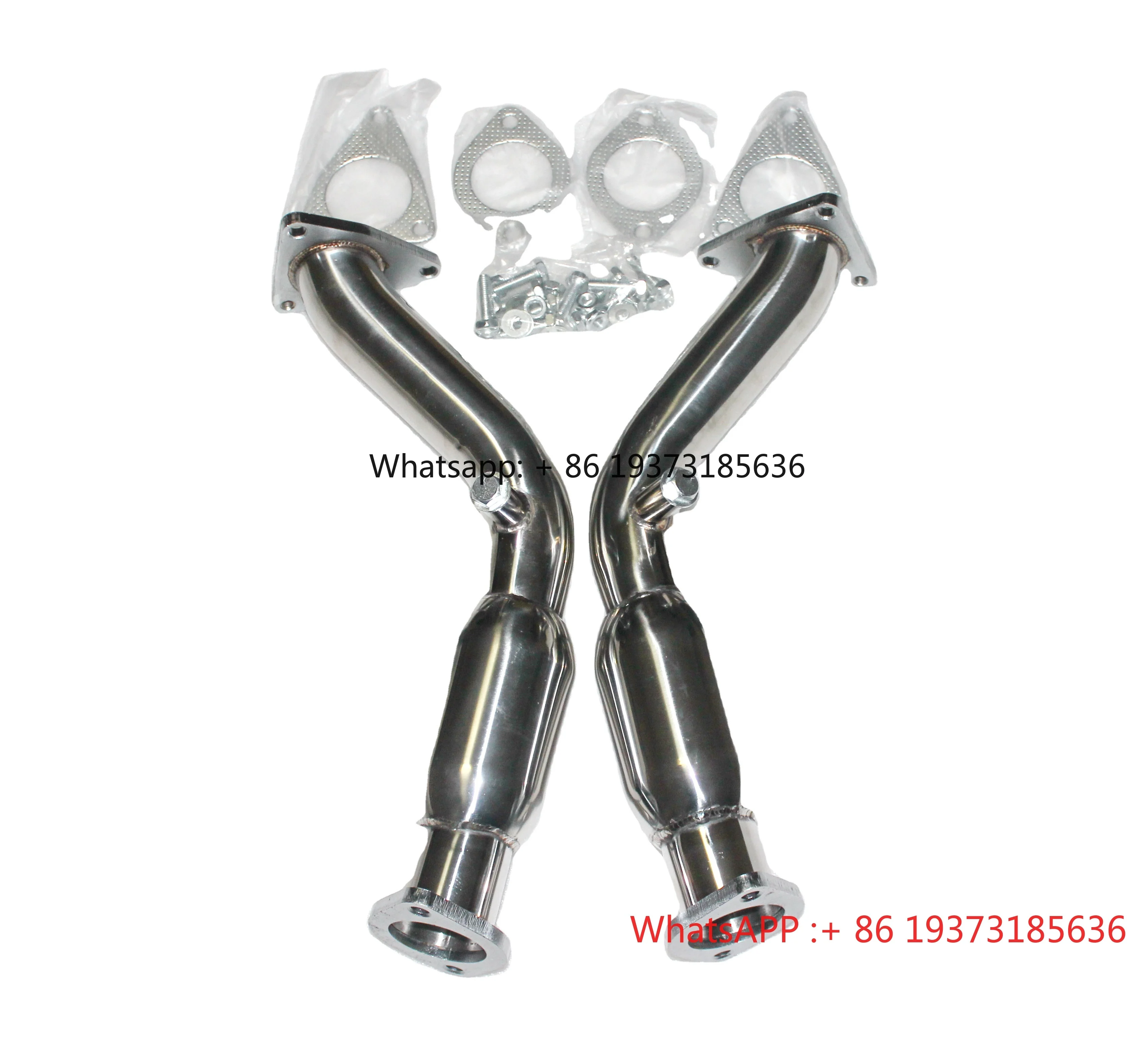 اختبار/أنابيب العادم الرنانة للأسفل تناسب Ni Ssan 350Z Z33 Infiniti G35 Coupe Sedan VQ35HR 07-08 #1