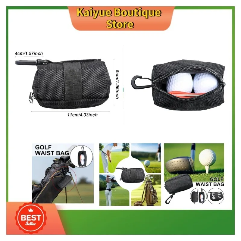 حقيبة جولف خارجية ساخنة، حقيبة خصر بسحاب متعددة الوظائف، حقيبة حمل، حقيبة تخزين كرة الجولف مع حلقة تسلق، محمولة للتدريب #1