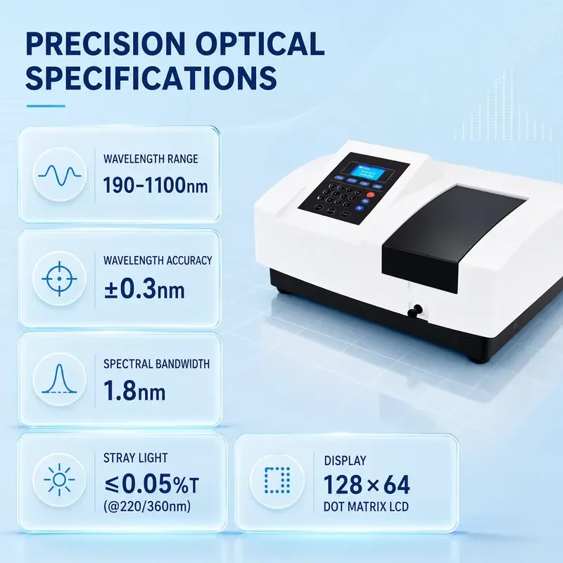 i BAXIT UV759(CRT) Ultraviolet-Visible Single Beam Spectrophotometer 1.8nm Spectral Bandwidth 190-1100nm Wavelength
