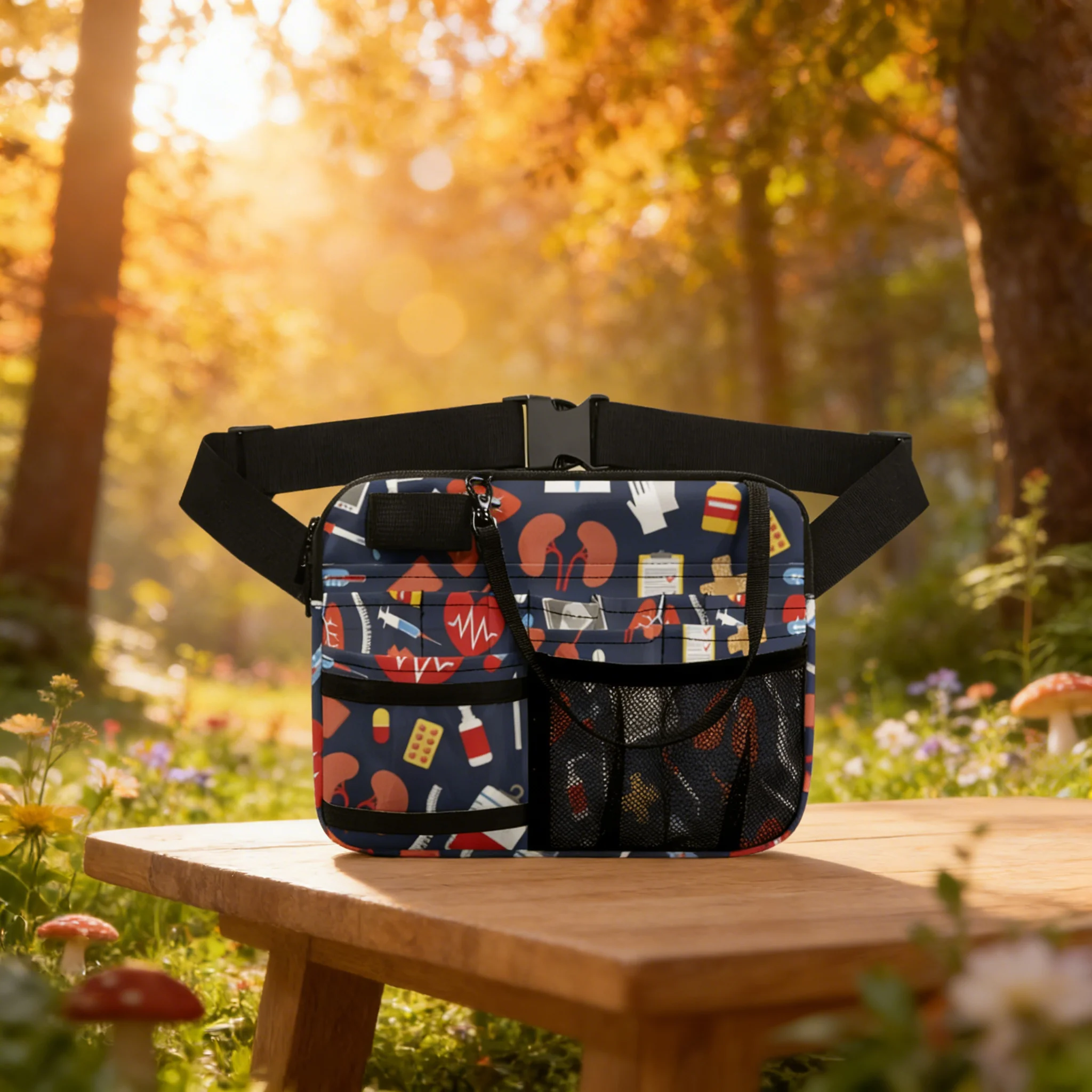 

Поясная сумка с дизайном Sugar Skull, красочная поясная сумка с изображением черепа, портативный органайзер для путешествий