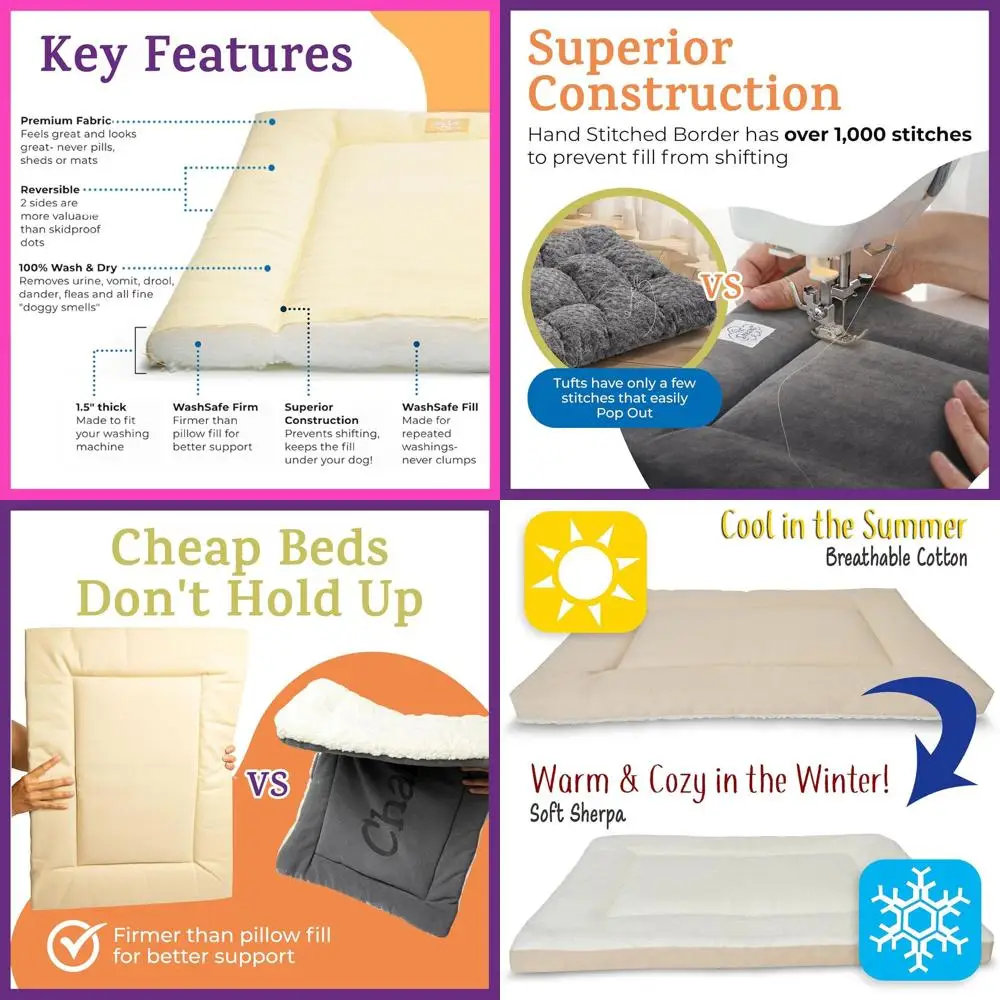 

Моющийся коврик для собачьей клетки, большая подстилка для вольера, нетоксичный, идеально подходит для домашних кошек, подходит для 42 клеток