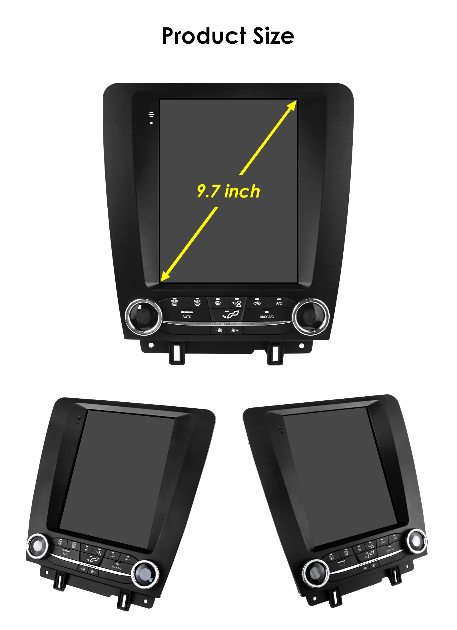 Hizpo 9.7inch For Tesla Style Car Radio For Ford Mustang 2010-2014 Android Auto 4G Wireless Carplay DSP Multimedia Player 2Din Stereo Autoradio Navigation GPS Car AI Intelligent Systems Head Unit Autoradio Video Stereo Audio QLED Touch Screen WIFI FM AM D view 7
