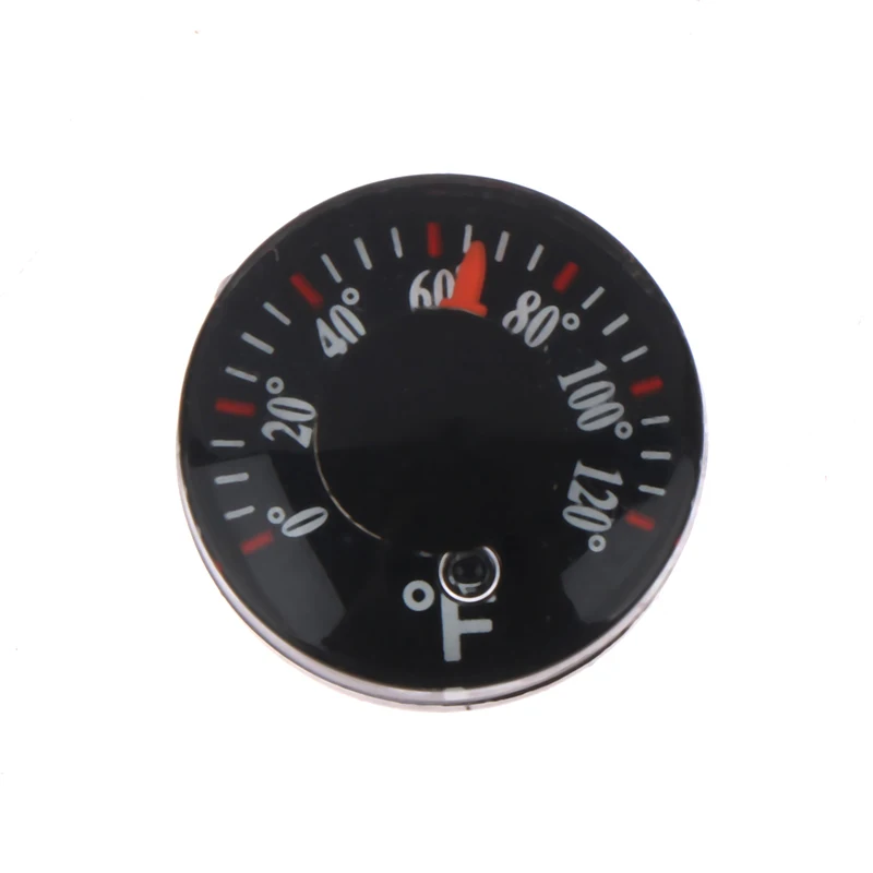 1pcs Mini Portable Round Diameter 20mm Outdoor Waterproof Plastic Circular Car Thermometer Pointer Degrees Celsius Thermometer