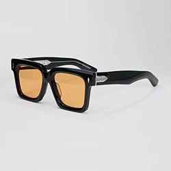 Gafas de sol hechas a mano de alta calidad BELIZE Vintage hombres mujeres cuadrado Acetato moda Diseñador de lujo al aire libre UV400 Gafas de sol retro