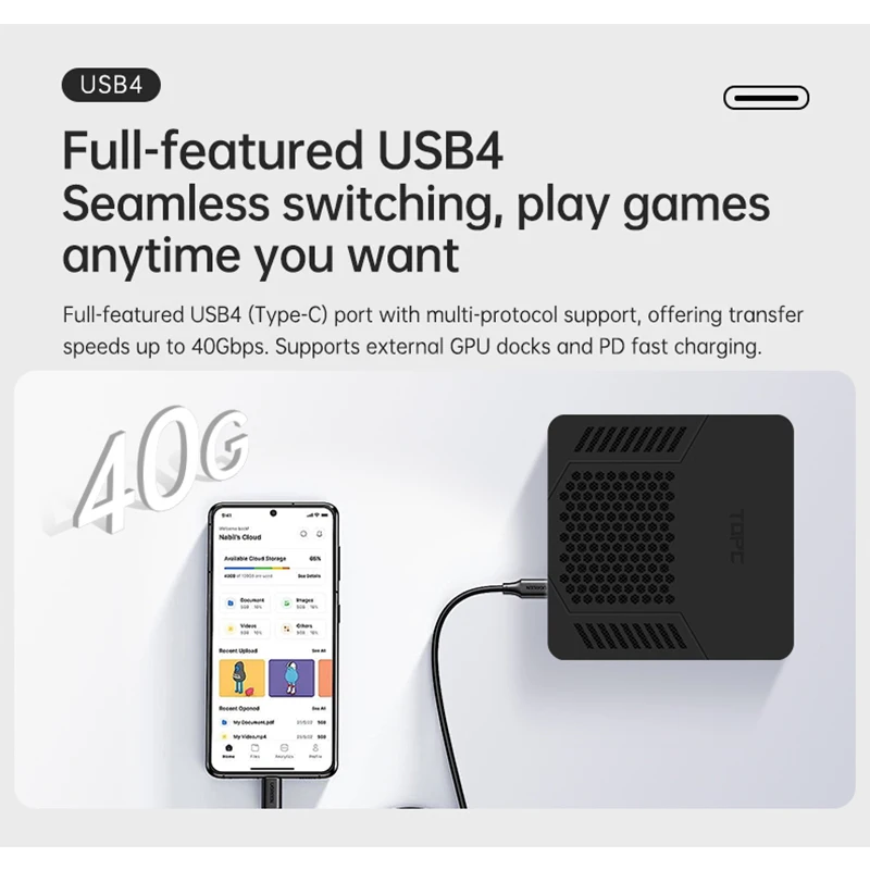 TOPC TR9 AI7 Pro 360 AI9 365 AI9 HX370 Mini PC Windows 11 Pro DDR5 5600MHz PCIe4.0*4 WiFi 6E BT5.3 OCulink USB4 AI Computer