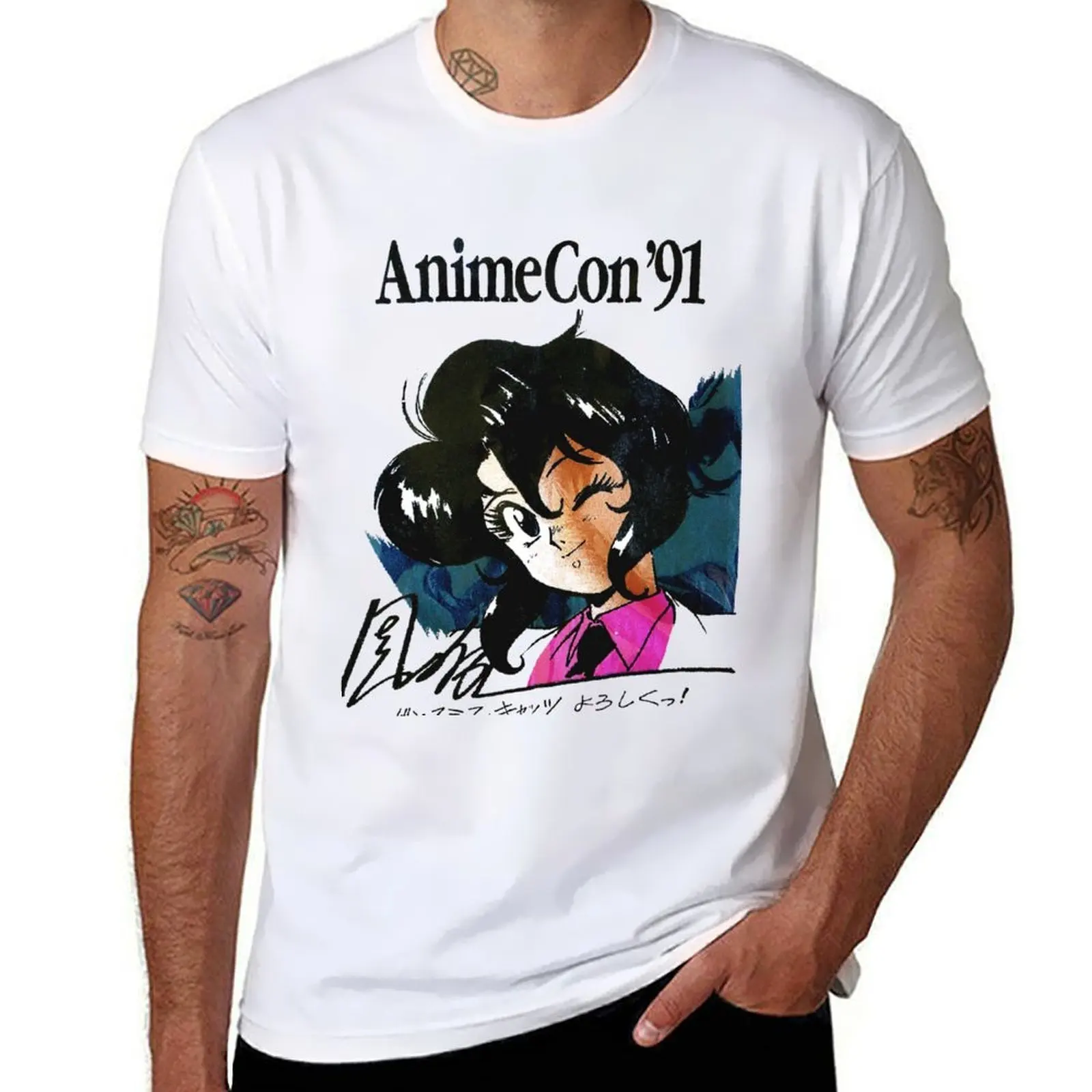 

AnimeCon '91 T-Shirt t shirts for man graphic funny cotton t shirts man 100% t shirts for man slim fit T-Shirt
