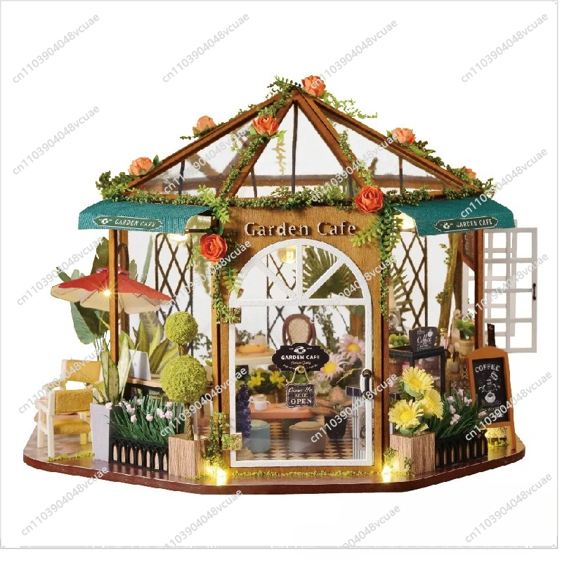 For Smart Fun House DIY Huayi Huajia Coffee Cross-border E-commerce Creative Gift for Girls Desktop Exquisite Ornaments