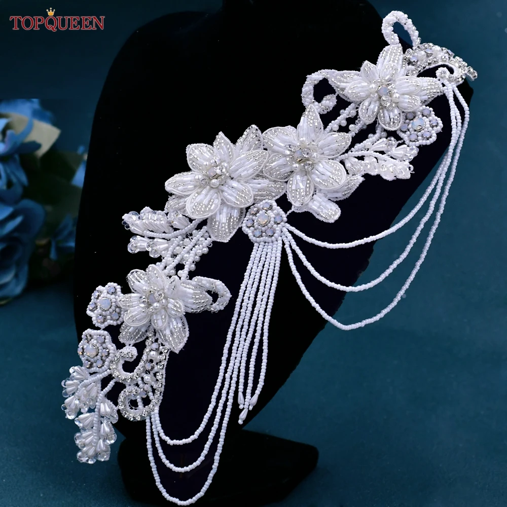 TOPQUEEN S112 Epaulets Shoulder Decorative Jewelry Fashion Temperament Clothes Applique Accessories Daily Handmade Flower Opal