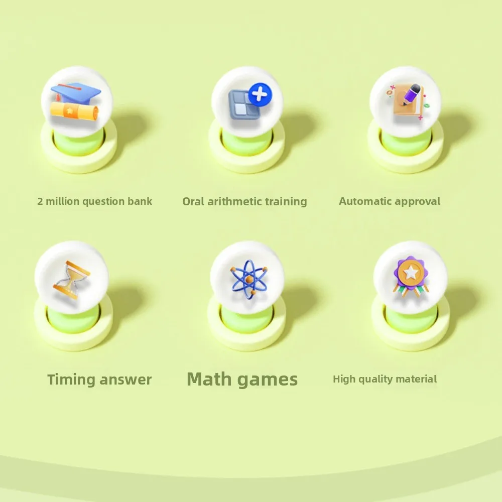 Learning Machine Early Education Oral Calculator LCD Screen Eye Protection Intelligent Oral Computer Yellow Duck Cartoon