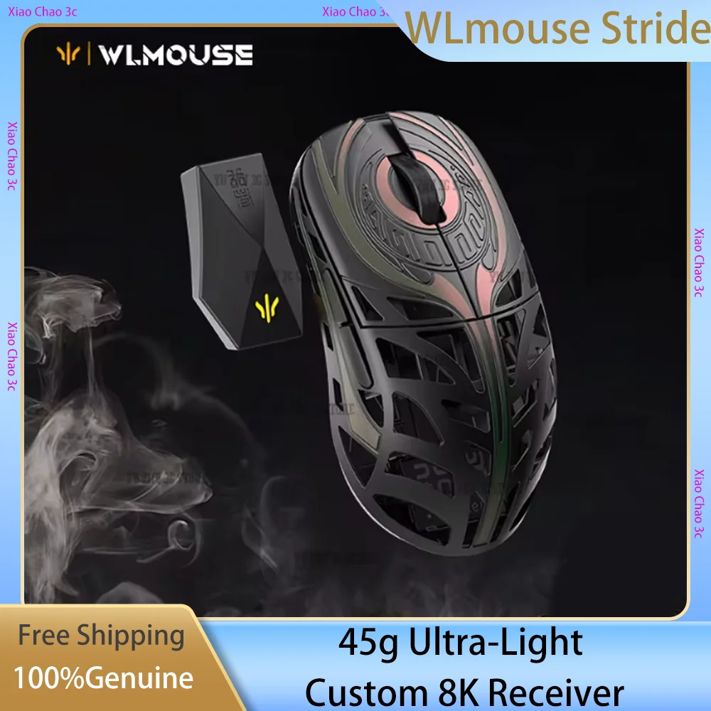 

Сверхлегкая беспроводная мышь Wlmouse Strider, конструкция из магниевого сплава, приемник 8K, настраиваемая игровая периферия для киберспорта